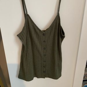 Forest green tank top from H&M